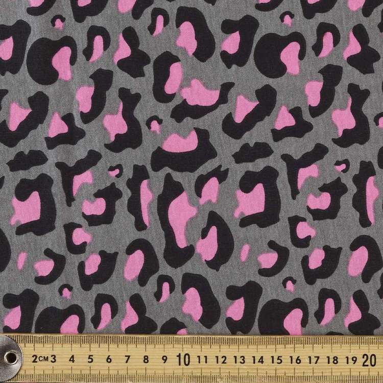 Leopard #2 Printed Comb Cotton Jersey Fabric
