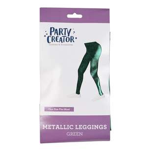 Party Creator Metallic Leggings Green