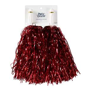 Party Creator Cheering Squad Pom Poms Red