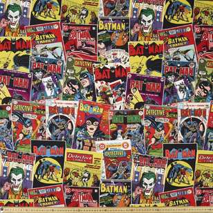 Batman 80th Birthday Comic Kids Curtain Fabric Multicoloured 150 cm