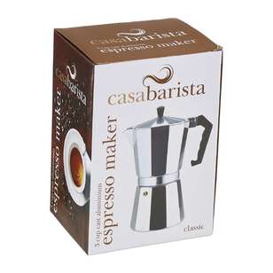 Casa Barista Aluminium Espresso Maker Silver