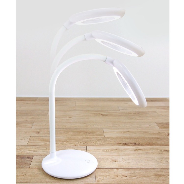 Triumph LED Rechargeable Magnifying Desk Lamp White