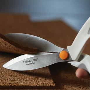 Fiskars DIY Tools 8 in Powercut Soft Grip Shears Orange & White