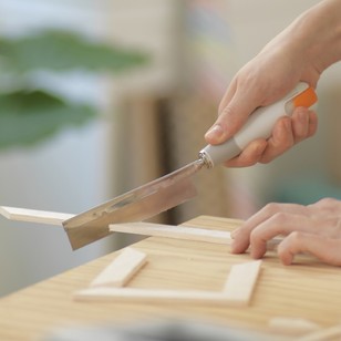Fiskars DIY Tools Heavy Duty Detail Knife With No. 2 Blade Orange & White