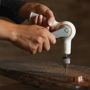 Fiskars DIY Tools Precision Hand Drill With 4 Bits Orange & White