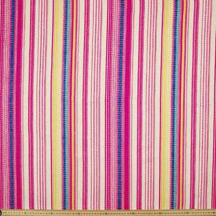 Rainbow Stripe Hasina Pink & Multicoloured 150 cm