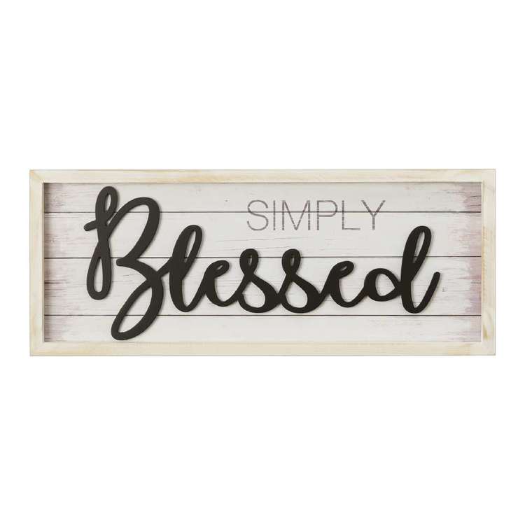 Living Space Blessed Wall Plaque