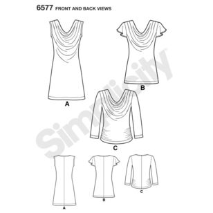 New Look Pattern 6577 Misses' Knit Tops All Sizes