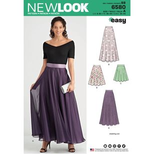 New Look Pattern 6580 Misses' Circle Skirt All Sizes