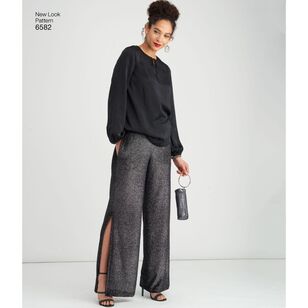 New Look Pattern 6582 Misses' Pants, Top and Clutch All Sizes