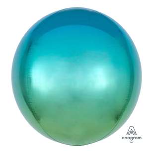 Amscan Ombre Orbz Foil Balloon Blue and Green