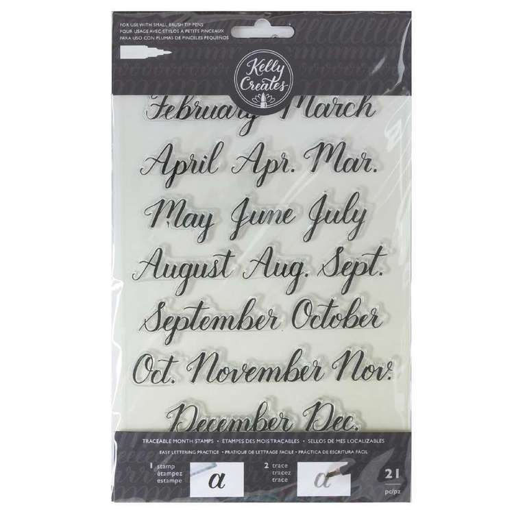Kelly Creates Months Traceable Acrylic Stamps