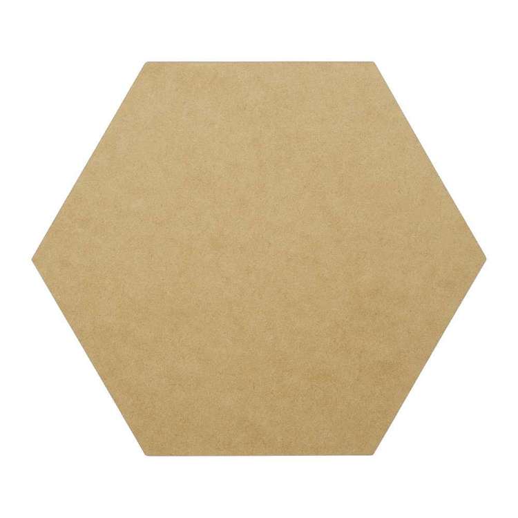 Crafters Choice Wood Hexagon Placemat Brown