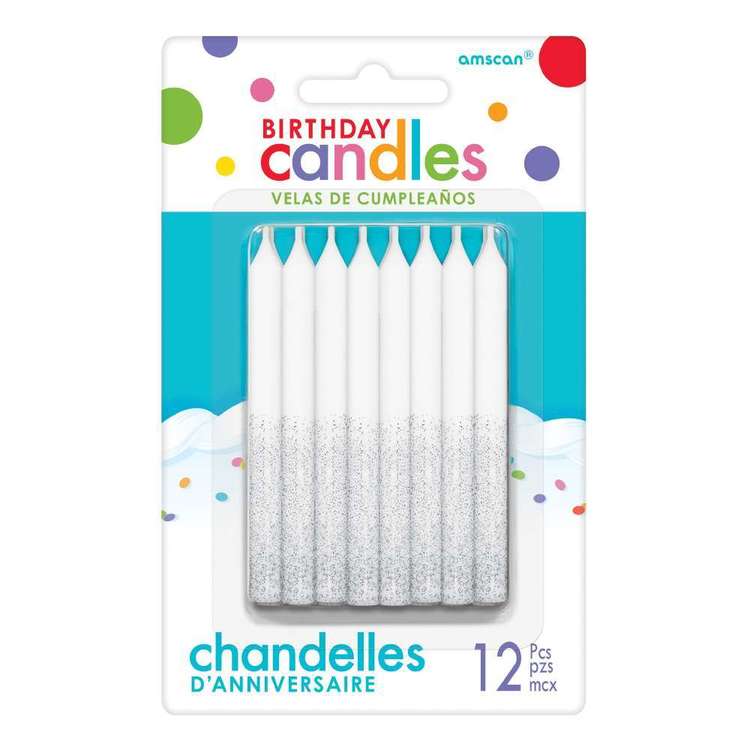 Amscan Glitter Candles 12 Pack