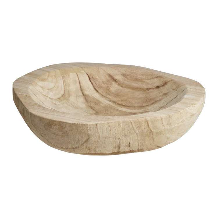 Ombre Home Country Living Wooden Bowl Natural 30 x 30 cm