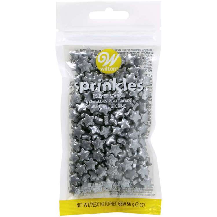 Edible Mini Silver Stars Glitter Sprinkles – Sugar Art Supply
