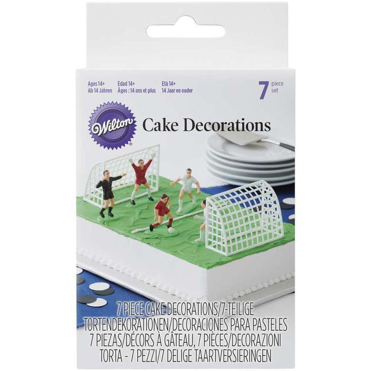 Soccer Cake Topper Set White