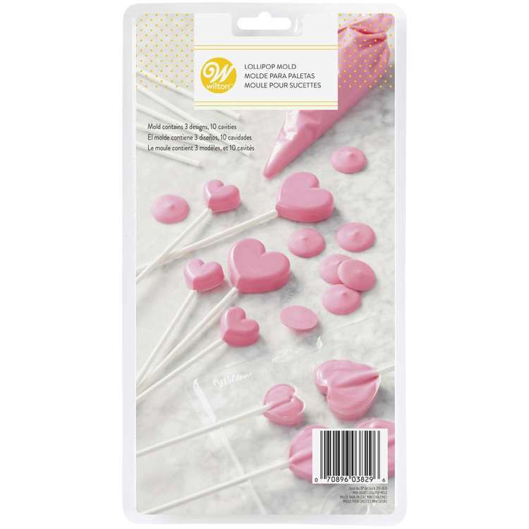 Wilton Mini Hearts Lollipop Mould Clear