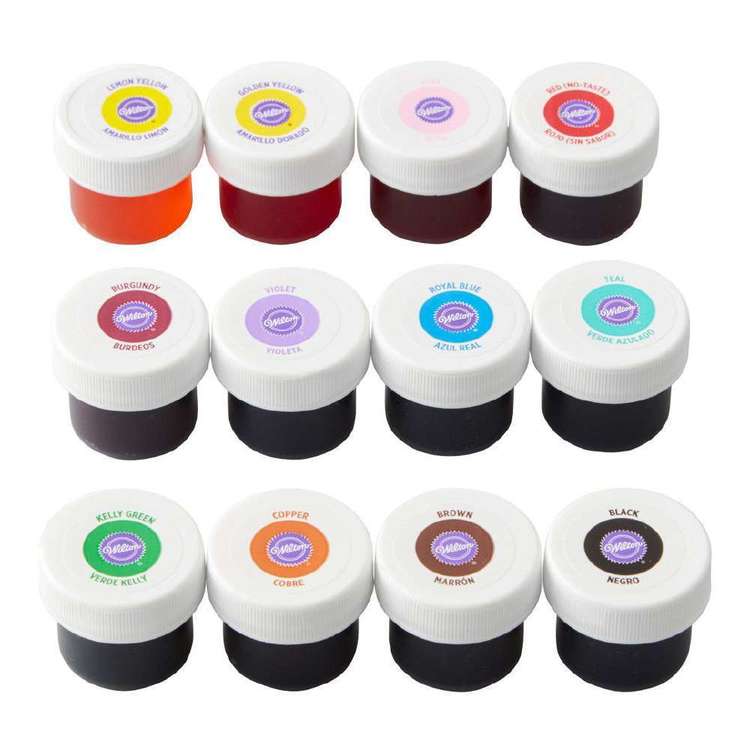 Wilton 12 Piece Concentrated Gel Icing Colour Set