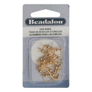 Beadalon Earring Findings 16 Pack Gold