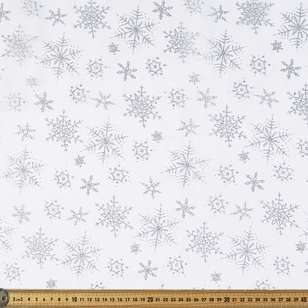 Frozen Snowflake Organza Fabric White 148 cm