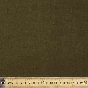 Plain 140 cm Textured Lyocell Linen Fabric Dark Khaki 140 cm
