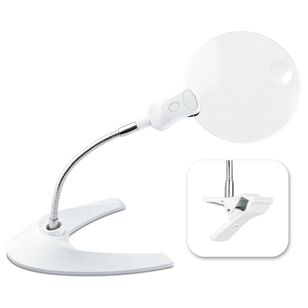Ottlite LED Magnifier With Clip & Stand White
