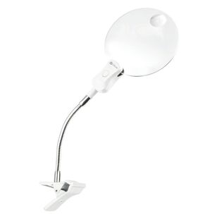 Ottlite LED Magnifier With Clip & Stand White