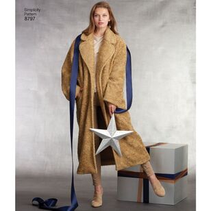 Simplicity Pattern 8797 Misses' Loose-Fitting Lined Coat 6 - 18