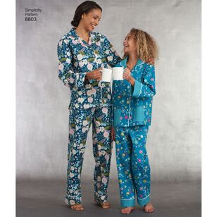Simplicity Pattern 8803 Girls' and Misses' Lounge Pants and Shirt 6 - 18