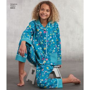 Simplicity Pattern 8803 Girls' and Misses' Lounge Pants and Shirt 6 - 18