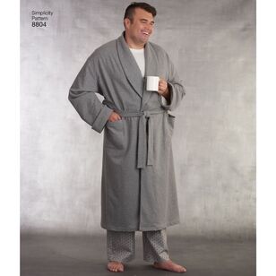 Simplicity Pattern 8804 Women's Plus Size and Men's Robe and Pants
