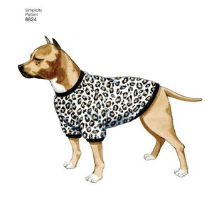 Simplicity Pattern 8824 Dog Coats in Three Sizes 6 - 18