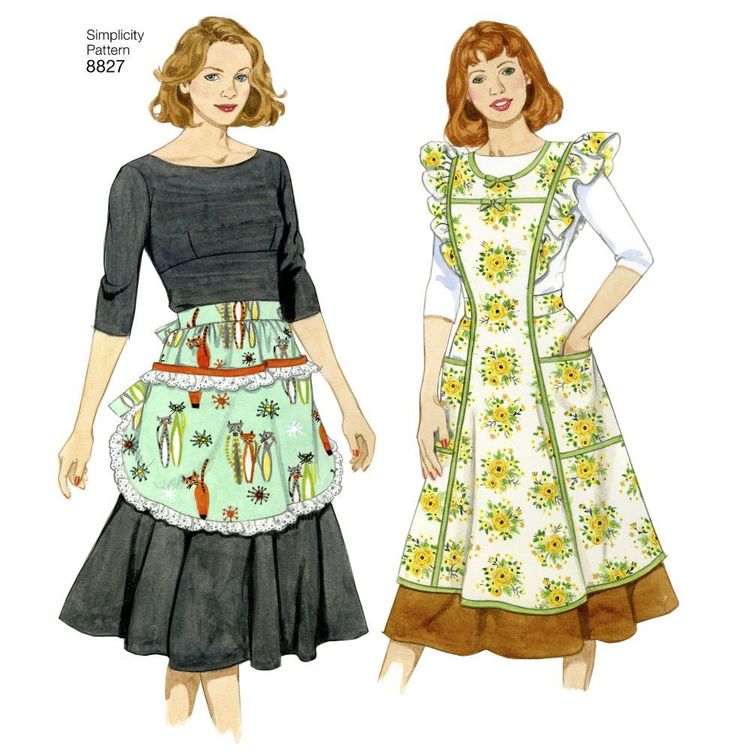 Simplicity Pattern 8827 Misses' Aprons 6 - 18 Simplicity Pattern 8827 Misses' Aprons 6 - 18.