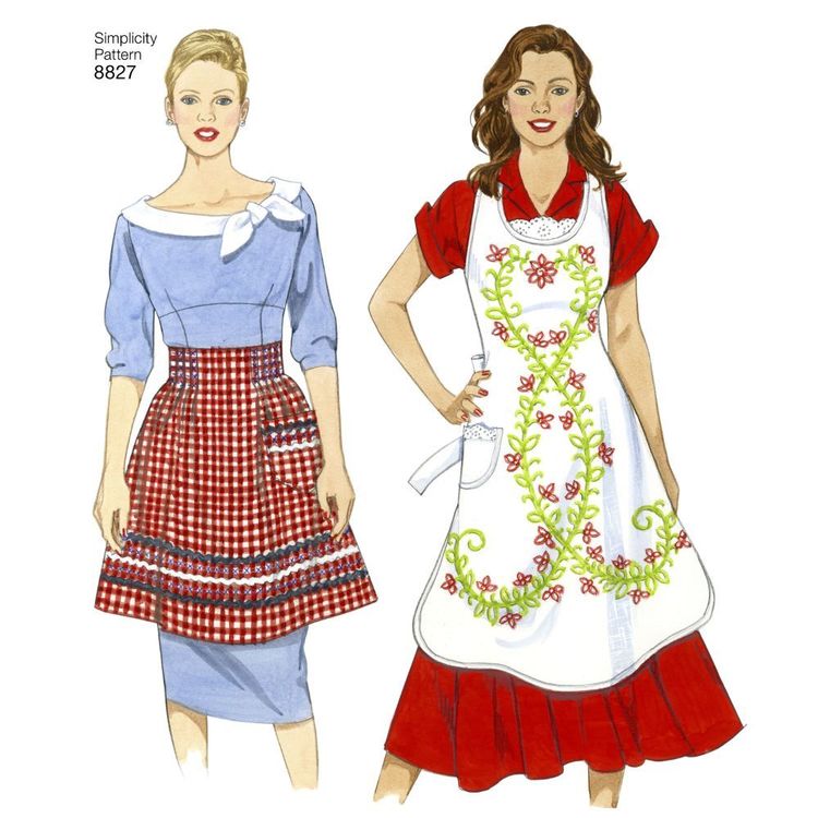 Simplicity Pattern 8827 Misses' Aprons 6 - 18 Simplicity Pattern 8827 Misses' Aprons.