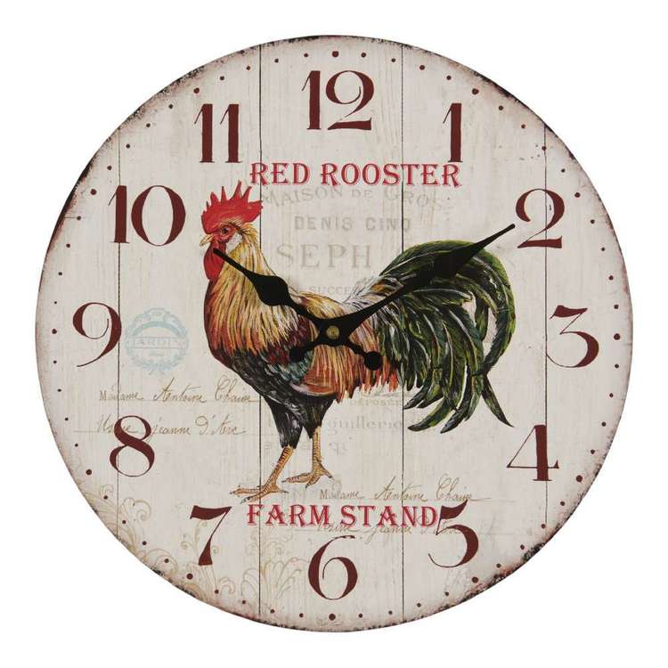 Cooper & Co Rooster Wall Clock
