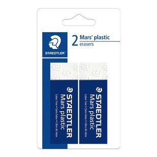 Staedtler Basic Mars Large Plastic Eraser 2 Pack Silver & Gold