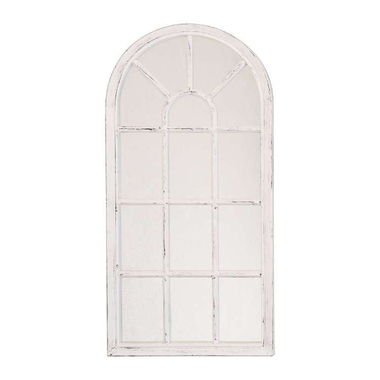 Cooper & Co Summer Life Arched Mirror Distressed White 35 x 70 cm