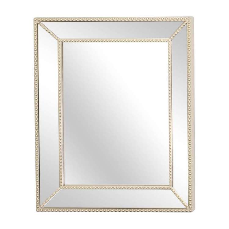 Cooper & Co Summer Life Beaded Mirror Champagne 42 x 52 cm