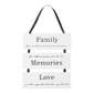 Living Space Family Love Memories Wall Plaque White 20 x 23 cm