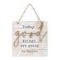 Living Space Good Day Wall Plaque Natural 25 x 25 cm