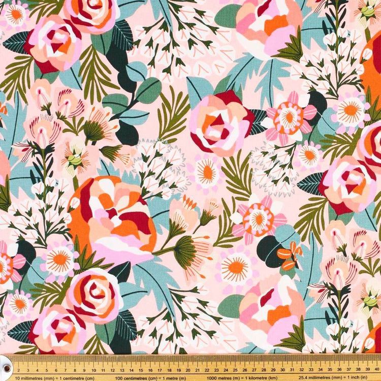 Kirsten Katz Peonies Blush Bloom Curtain Fabric