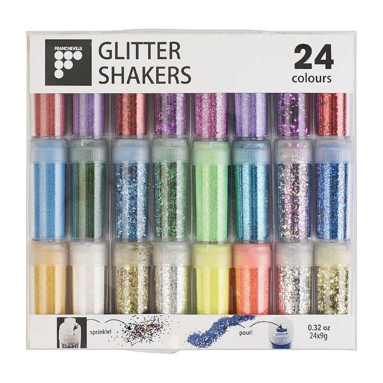 Francheville 24 Pack Glitter Shakers Multicoloured