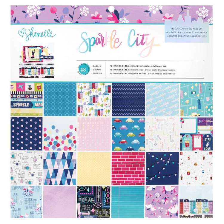American Crafts Shimelle Sparkle City 12 x 12 in Paper Pad
