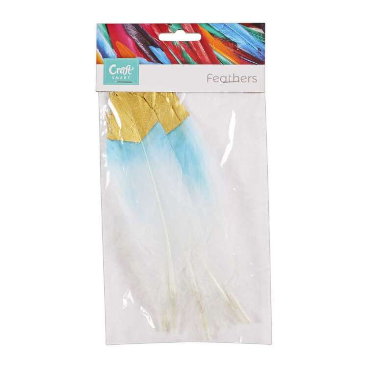 Craftsmart Goose Feather With Gold Tip 10 Pack