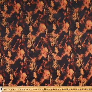 Watermark Printed Satin Fabric Camel 148 cm