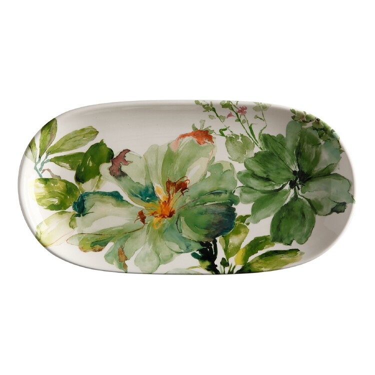Casa Domani Botanical 33 cm Boxed Oval Platter Multicoloured 33 x 17 cm