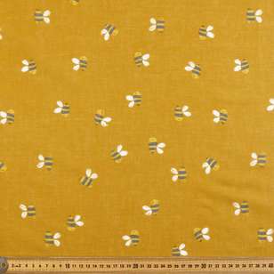 Baby Buzz Printed 138 cm Muslin Fabric Mustard 138 cm