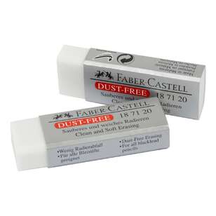 Faber Castell Dust-Free Eraser 2 Pack White Large