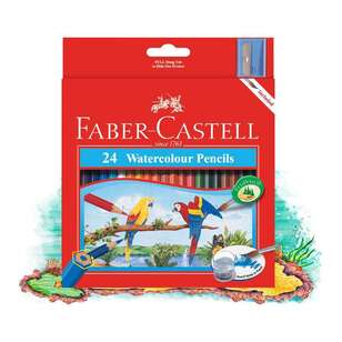 Faber Castell Regular Watercolour Pencil 24 Pack Multicoloured